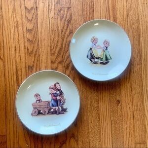 MJ Hummel Goebel Decorative Gold Trimmed Plates A Pleasant Journey Spring Dance